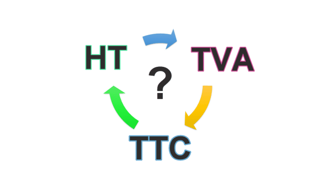 Conversion du prix TTC, du prix HT et calcul de la TVA 