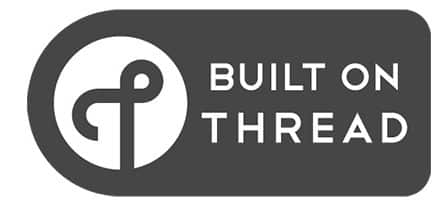 Que signifient les logos « Built on Thread » et « Requires Border Router » ?