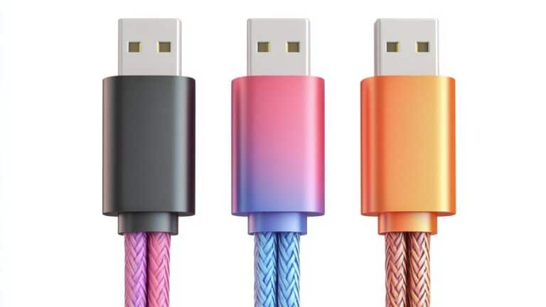 Câbles USB multicolores