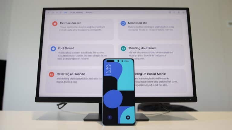 Smartphone Android et écran externe