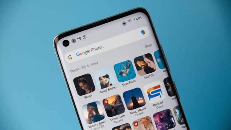 Interface Google Photos mobile