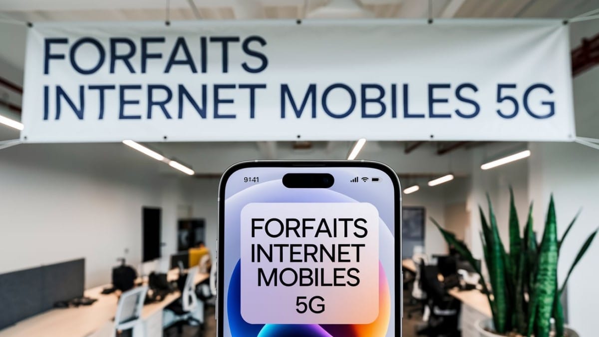 Bannière forfaits 5G affichée