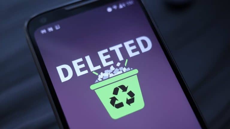 Écran suppression de données