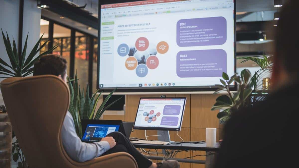 Présentation projetée sur écran