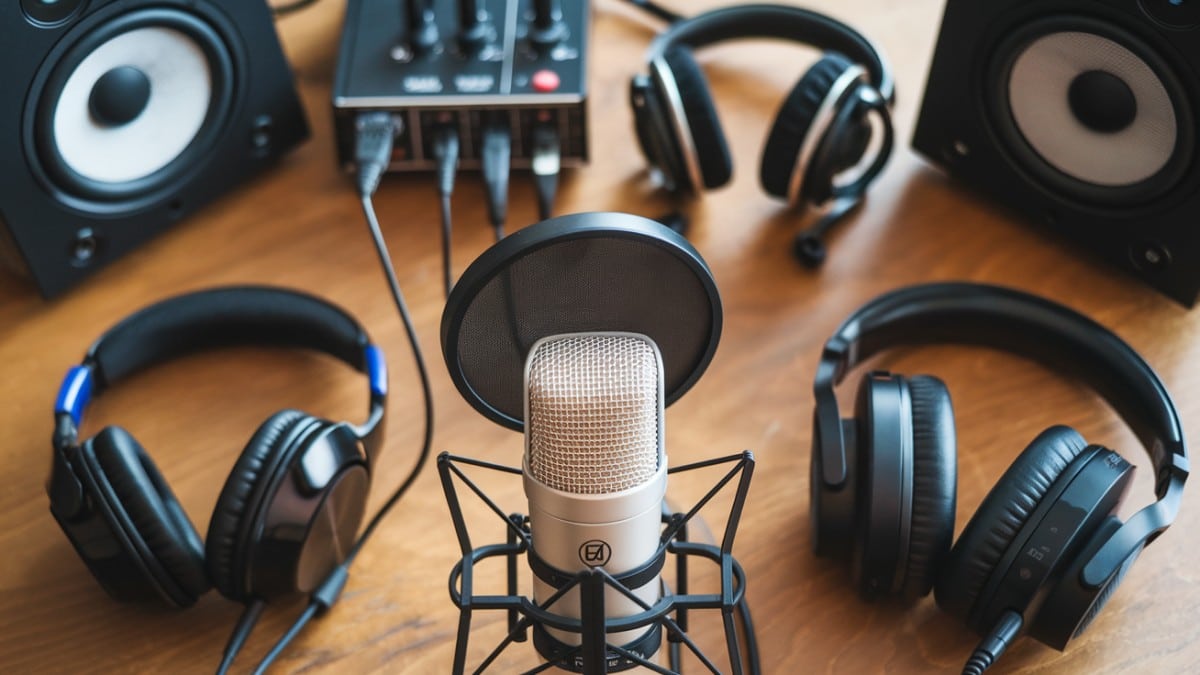 Matériel audio sur bureau