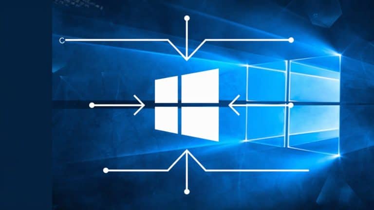 Logo Windows avec schéma