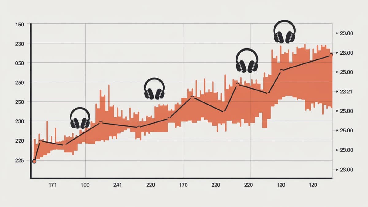Graphique des ventes de casques
