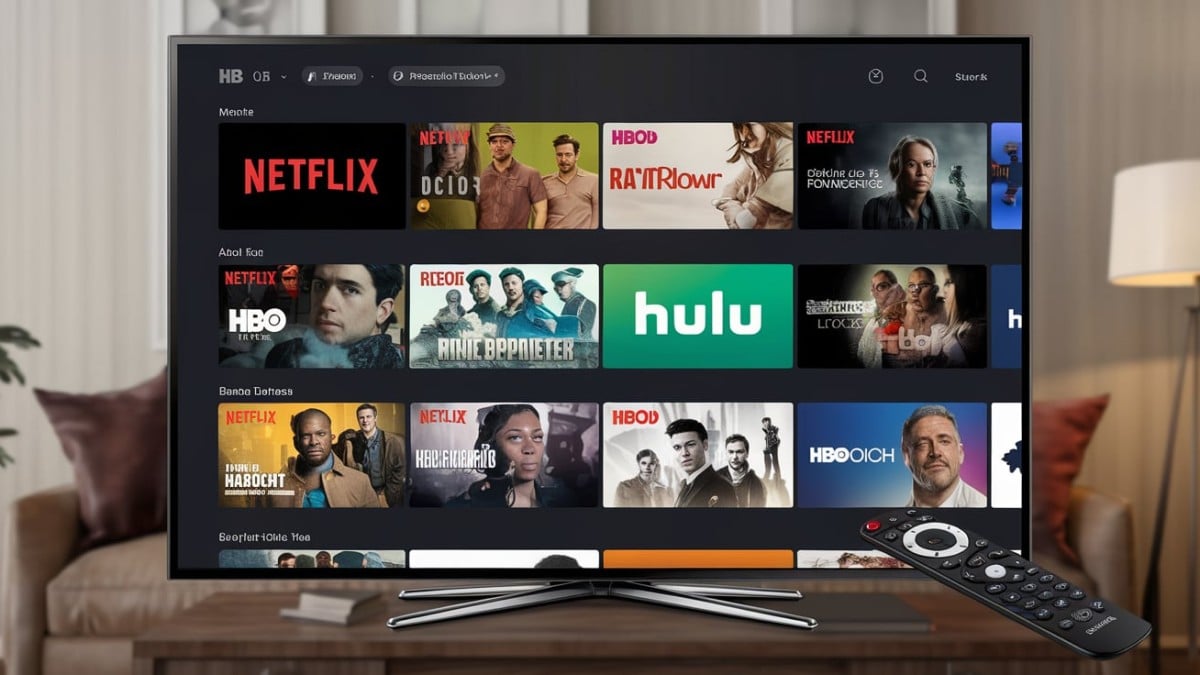 Écran avec services streaming