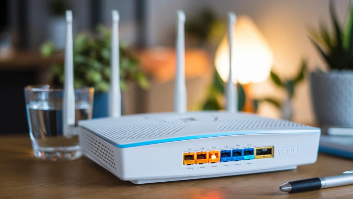 Routeur Wi-Fi sur bureau