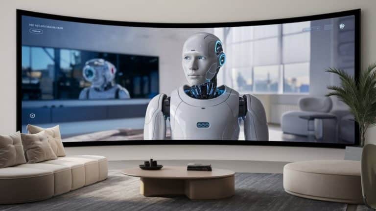 Robot sur écran incurvé