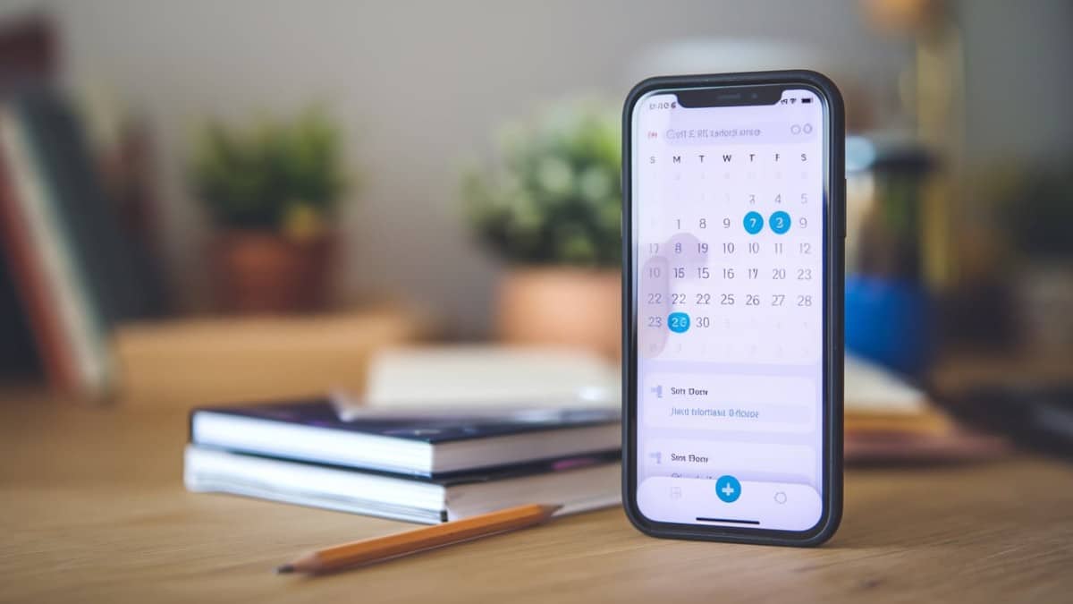 Agenda numérique sur téléphone