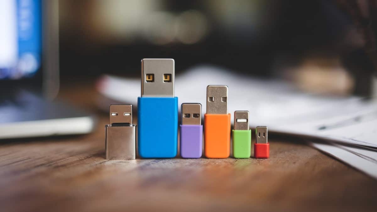 Différentes tailles de clés USB