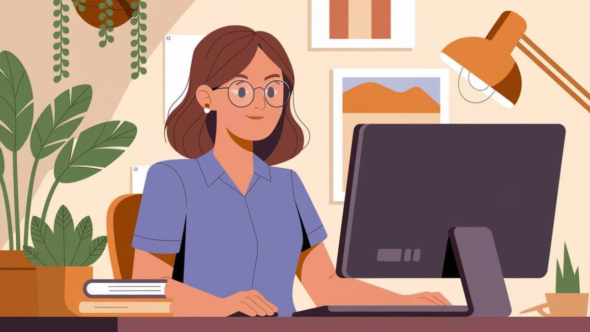 Personne travaillant sur ordinateur