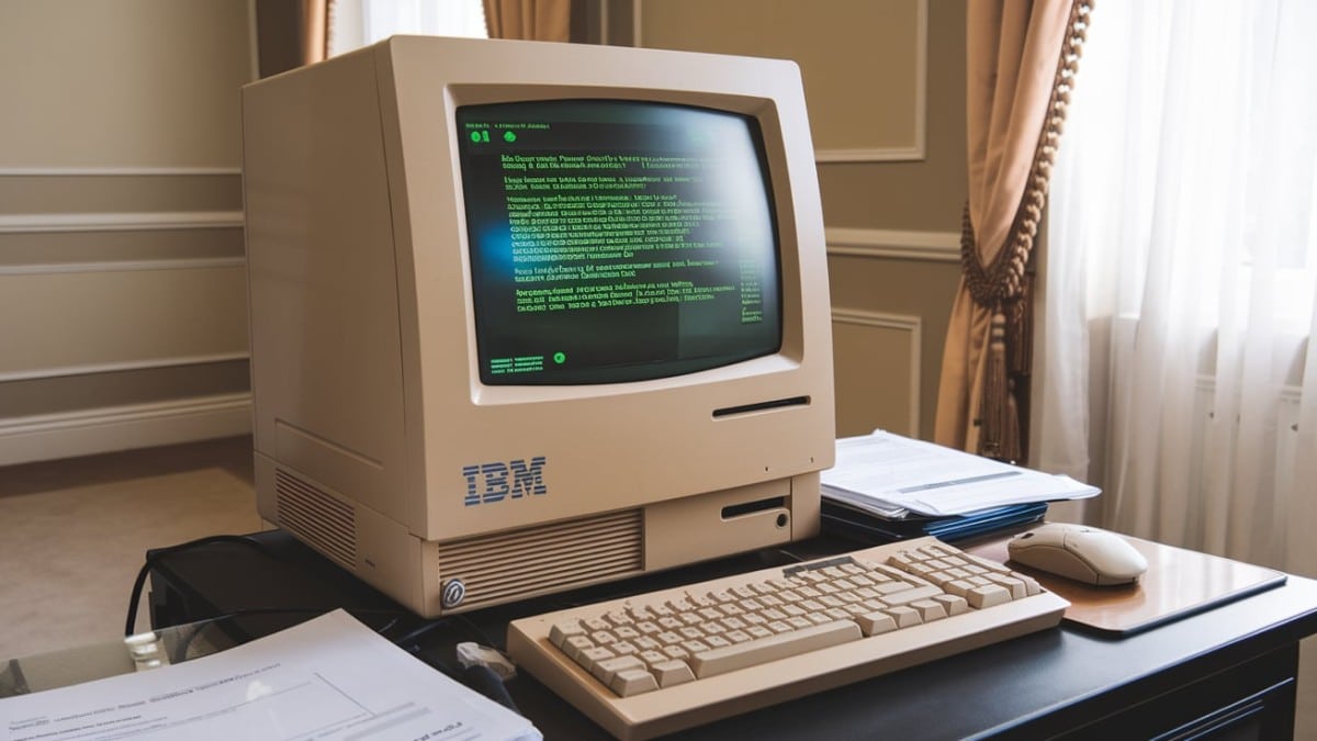 Ancien ordinateur IBM fonctionnel