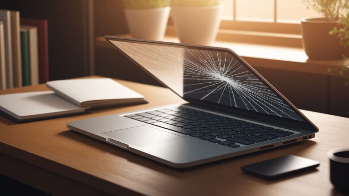 Écran d’ordinateur portable cassé