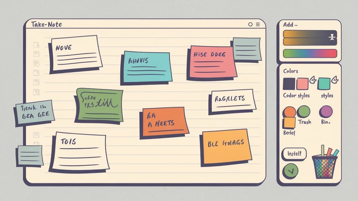 Interface de gestion de notes