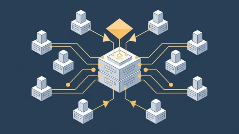 Illustration réseau blockchain