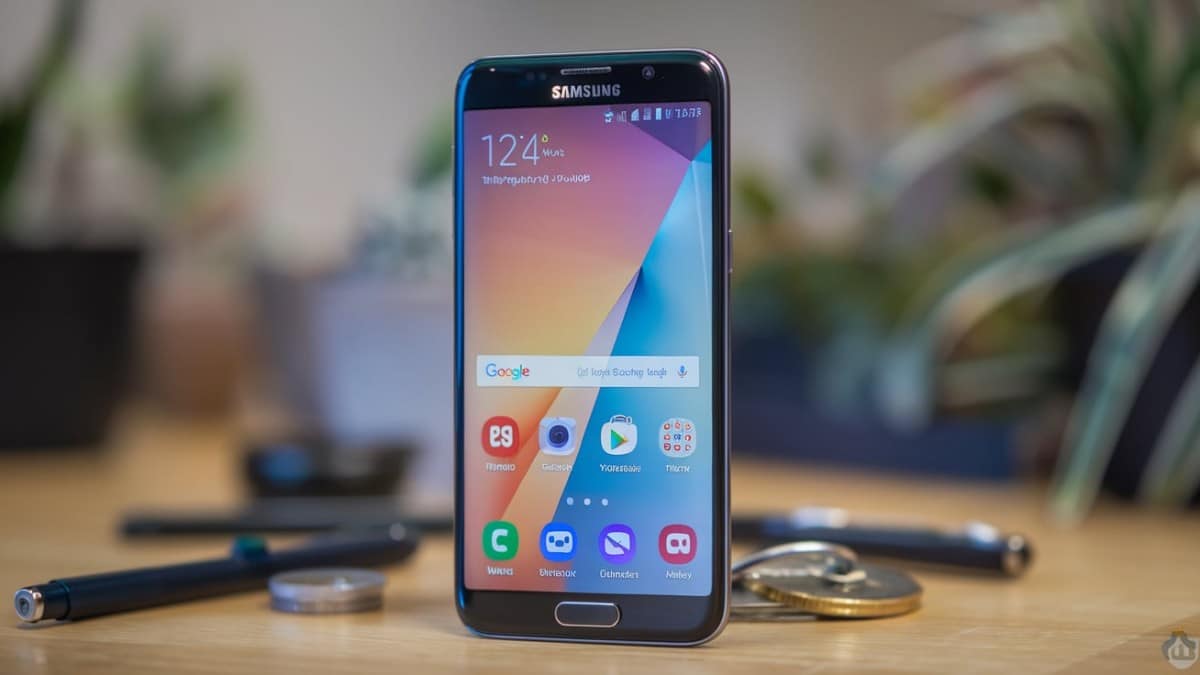 Téléphone Samsung en gros plan