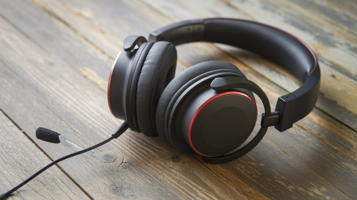 Casque gamer filaire noir