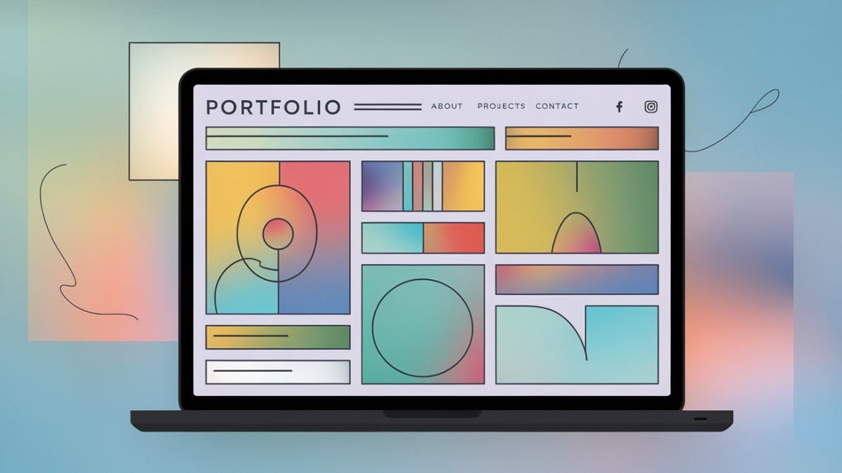 Portfolio numérique sur écran