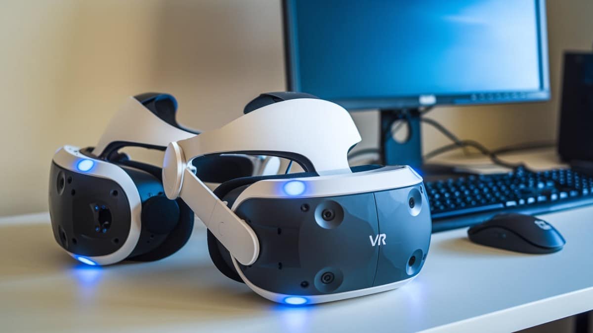 Casques VR sur bureau