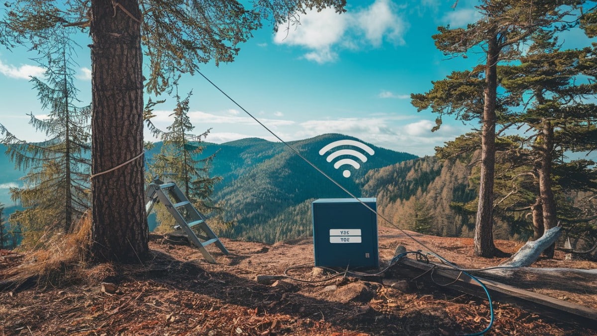 Point Wi-Fi en montagne