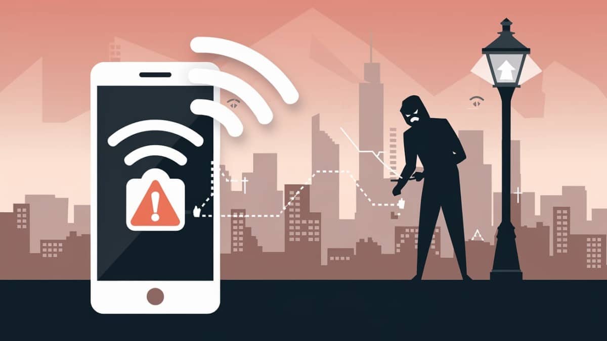 Cybercriminel interceptant le Wi-Fi