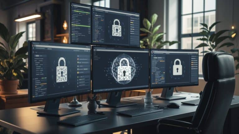 Bureau de cybersécurité informatique