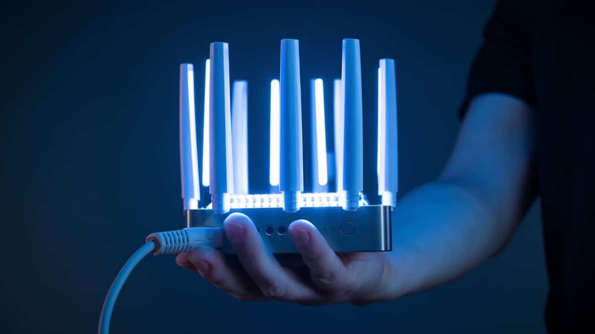 Routeur Wi-Fi avec antennes LED