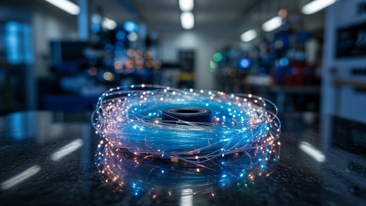 Câble fibre optique lumineux