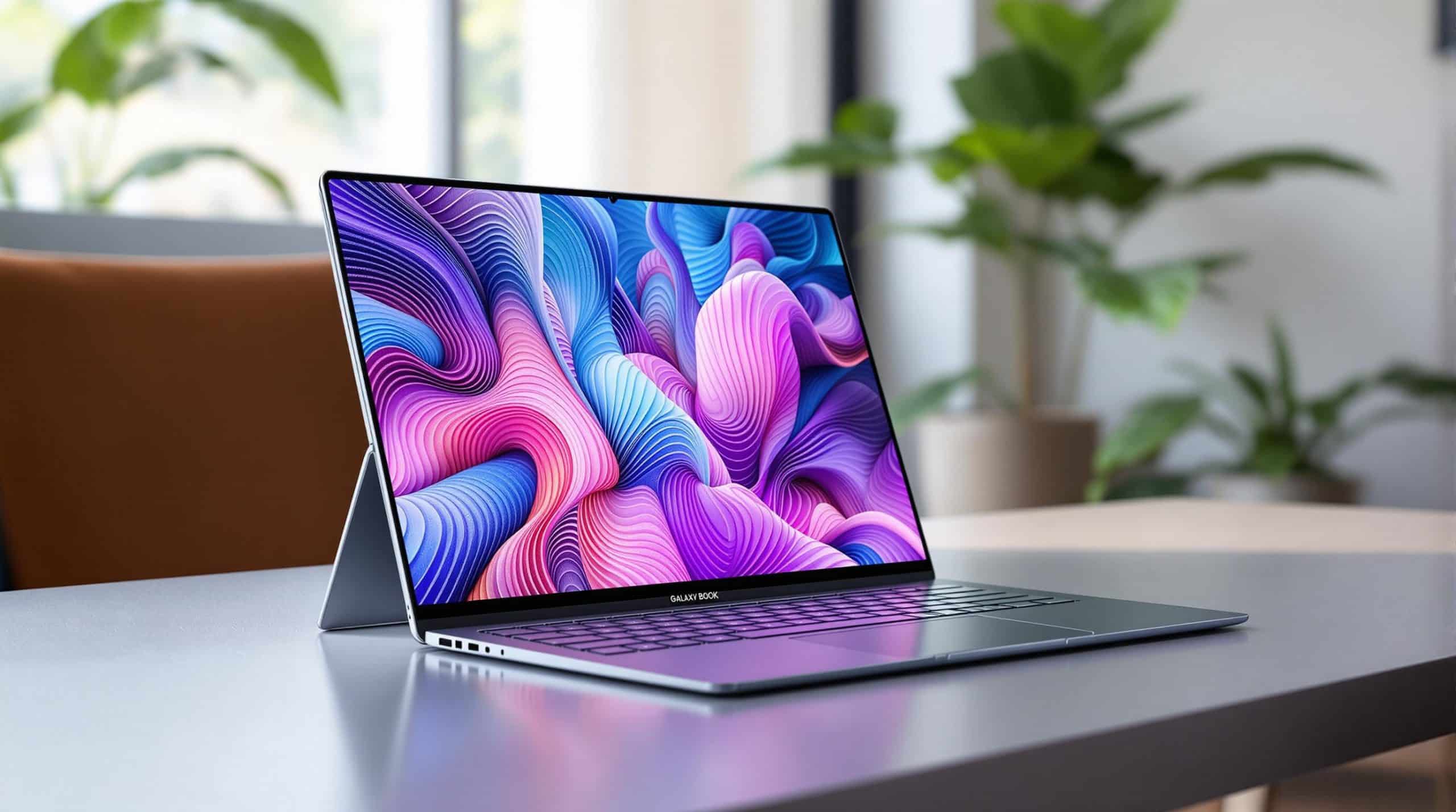 découvrez le samsung galaxy book flex, un ordinateur portable innovant qui allie performance, flexibilité et design élégant. parfait pour les professionnels et les créatifs, il offre une expérience multimédia immersive avec son écran qled et des fonctionnalités avancées. travaillez et divertissez-vous en toute liberté grâce à sa longue autonomie.