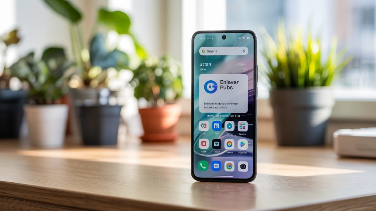 Smartphone Xiaomi sur bureau