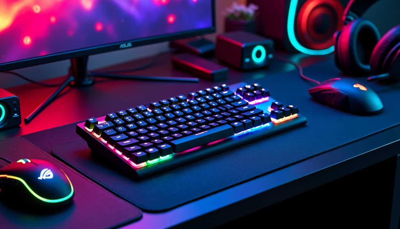 découvrez le clavier asus rog strix flare, un essentiel pour tous les gamers. avec son rétroéclairage rgb personnalisable et ses touches mécaniques réactives, il offre une expérience de jeu incomparable tout en alliant confort et style. ne manquez pas cette pièce maîtresse pour votre setup gaming.