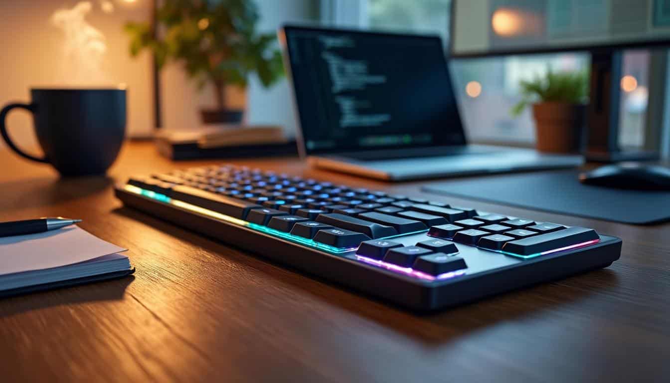 découvrez le clavier logitech mx keys, un must-have pour les professionnels et les passionnés de technologie. avec son design élégant, ses touches rétroéclairées adaptées à chaque situation et sa connectivité sans fil avancée, vous profiterez d'une expérience de frappe inégalée. optimisez votre productivité et laissez-vous séduire par cet accessoire incontournable.