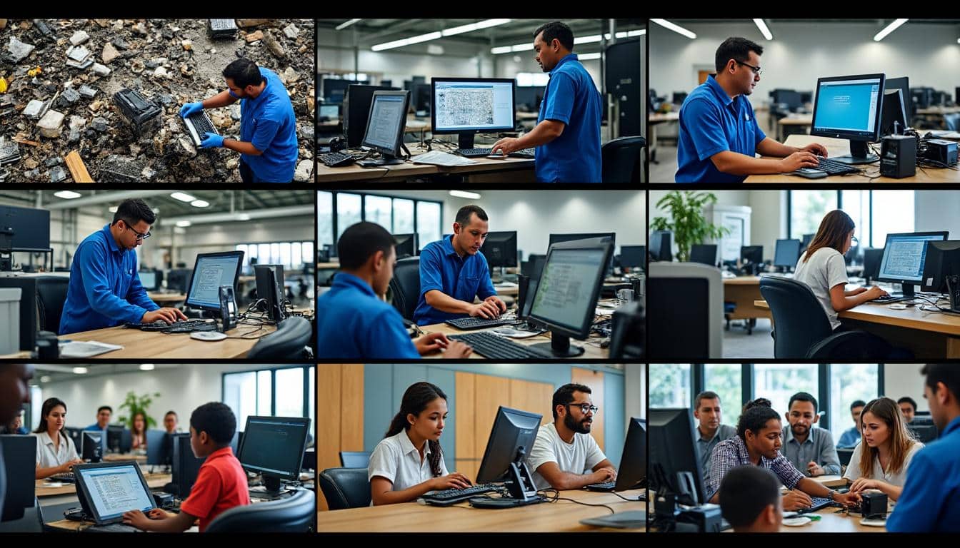 découvrez comment les ordinateurs recyclés trouvent une seconde vie et contribuent à la durabilité. explorez les différentes étapes de leur transformation et leur impact positif sur l'environnement. suivez leur parcours et apprenez l'importance du recyclage dans le secteur de la technologie.