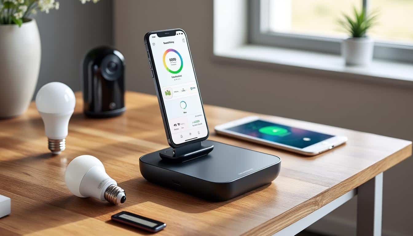 découvrez la station smartthings : un concentrateur intelligent pour connecter tous vos appareils et un chargeur sans fil pratique pour recharger vos appareils rapidement et facilement.