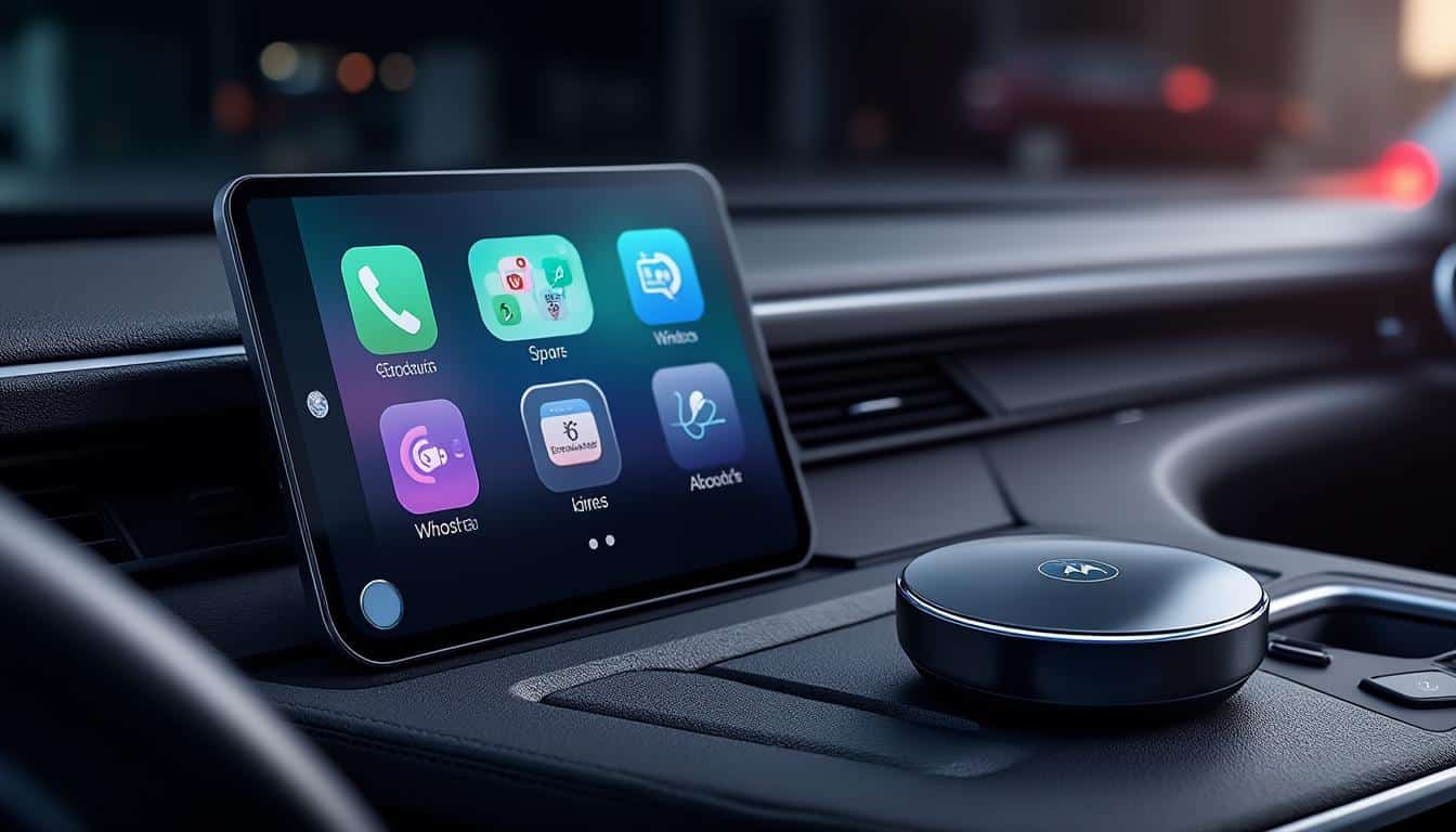 découvrez le motorola ma1, un dongle innovant qui rend l’utilisation de carplay sans fil possible dans votre voiture. profitez d’une connexion rapide et facile pour accéder à toutes vos applications sur l’écran de votre véhicule, sans câble encombrant.